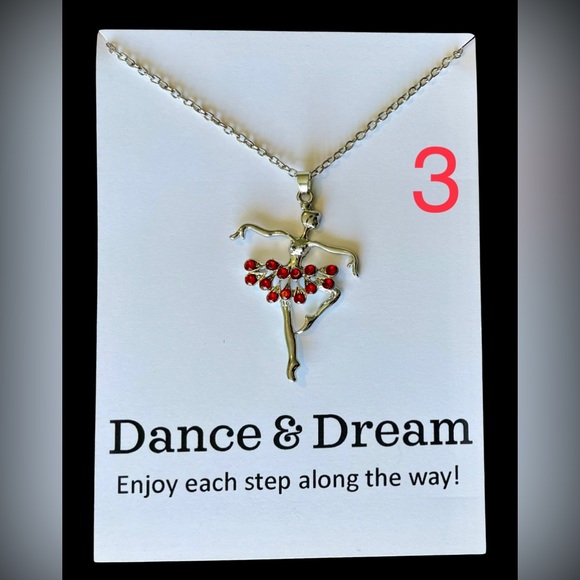 🆕 Silver Ballerina Necklace -Red - Picture 9 of 12